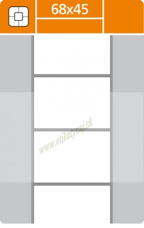 Termo etikety na kotúči 68x45 mm /návin 800 ks